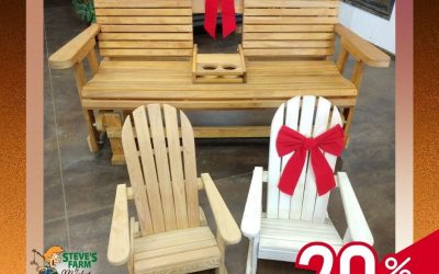 Holiday special, save 20% on in stock and special order outdoor furniture!
