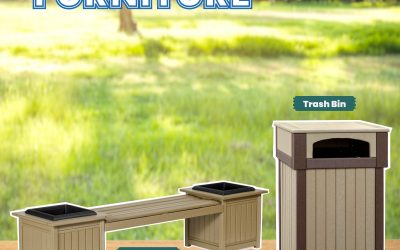 Trash Bin and Flower Bench