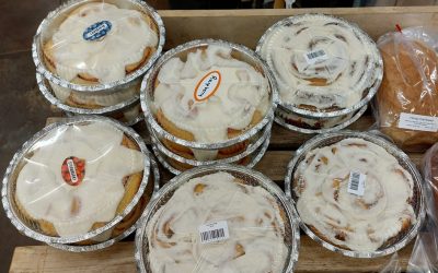 Fresh Bread and Fruit + Cinnamon Rolls!